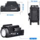 TrustFire GM23 Quick Release Li-Polymer Rechargeable CREE XP-L HI LED Sub-Compact Pistol Light, 800 Lumens, Black, GM23