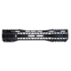 TRYBE Defense AR-15 M-LOK Extra Lightweight Quad Handguard w/ Cut Rail, 12in, Black, HDG12QCR-BL