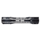 TRYBE Defense AR-15 M-LOK Extra Lightweight Quad Handguard w/ Cut Rail, 12in, Black, HDG12QCR-BL