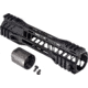 TRYBE Defense AR-15 M-LOK Extra Lightweight Quad Handguard w/ Cut Rail, 9in, Black, HDG9QCR-BL
