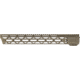 TRYBE Defense Magnite Go Fast Ultra Lightweight Handguard, Full Top Rail, M-LOK, FDE, 15in, MGHDG-V2-15FR-FDE