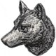 TS Brown Wolf Head Pin, TSBA66