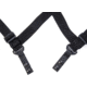 TUFF Products 2-Point Tactical Duty Suspenders w/ Contour X Harness, Black Basketweave Keepers, 1.5in. Elastic 7172-BWA