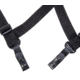 TUFF Products 2-Point Tactical Duty Suspenders w/ Contour X Harness, Black Plain Keepers, 1.5in. Elastic 7172-BPA