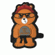 TUFF Products F The Internet Bear Patch 3x2.5in, Orange, 3x2.5&quot; P-F-Bear-OR