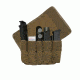 TUFF Products Original 5 In-Line Mag Pouch w/ Belt and Removable Flap, 1000D Coyote Brown, Single Stacks, 1911, 220 7065-CBV-1