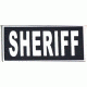 TUFF Products Sheriff PVC Patch 4.5x2in, Black with White, 4.5x2&quot; P-Sheriff-4.5x2-BW