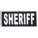 TUFF Products Sheriff PVC Patch 7x3in, Black and White, 7inx3in, P-Sheriff 7x3-BW