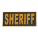 TUFF Products Sheriff PVC Patch - Velcro Sewn, Ranger Green w/Gold Letters, 4.5x2 P-Sheriff 4.5x2 GNGD