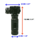 Tuff Zone Metal Foregrip and Weapon Lights w/ Strobe Function, Lithium, Black, TZ-MGPFL01