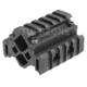 Tuff Zone Tri-Rail Barrel Mount w/ Laser Clamp, 5 Slots on Each Rail, Fits Up to 23mm, TZ-M3B5