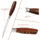 Tuo Cutlery 4-Piece Steak Set, 9.63in Overall, 5in Satin Serrated 1.4116 Stainless Blade, Brown Wood Handle, TC0723