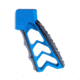 Tyrant CNC Mod Grip, w/Chevron Back Straps, Anodized Blue, Medium, TD-763-B3