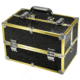 TZ Case Aluminum-Framed Makeup Case, Gold/Black, 14.25 x 9 x 9.25in, AB-16 GBD