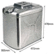 U.S. Spec Jerry Can, 50 Liters, Built in Spout, Stainless Steel, 50LSS