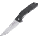 Ultra-X Rhino Linerlock Black Folding Knife, 4 satin finish 9Cr18MoV stainless blade, Black sculpted G10 handle, UXHK219C