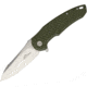 Ultra-X Vulture Linerlock OD Folding Knife, 3.5 satin finish D2 tool steel blade, OD green textured G10 handle, UXHK221C