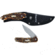 Uncle Henry Folding/Fixed Knife Set w/Poly Sheath, 4in/3in, Stainless Steel, Folding/Fixed Blade, Bone, Staglon Handle, 1183287