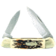 Uncle Henry Uncle Henry 11UH Large Canoe Next Gen Folding Knife, 2.5 in 7Cr17 HC Stainless Steel Drop Point and Pen Blade,Staglon Handle, Sliver, 1135994