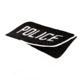 Uncle Mike's Police ID Patch Black/White S, 2.25x4.25in. Velcro/Molle, Poly Bag 7705020