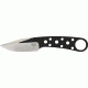 Uncle Mikes Model 155 Neck Knife Fixed Blade Knife, 3in, Matte Black Powder Coat Stainless, Finger Ring Handle BCB155BK