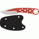 Uncle Mikes Model 155 Neck Knife Fixed Blade Knife, 3in, Red Powder Coat Stainless, Finger Ring Handle BCB155R
