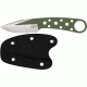 Uncle Mikes Model 155 Neck Knife Green Powder Coated Fixed Blade Knife, 3in, Finger Ring Handle BCB155G