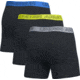 Under Armour Charged Cotton 6inch 3 Pk, Black/black/black grey/yellow/blue Band - 12772790034XL