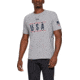 Under Armour UA Freedom USA Chest T-Shirt - Mens, Steel Light Heather, 2XL, 13275550352X
