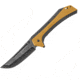 United Cutlery Black Ronin Linerlock A/O Folding Knife, 5.75 black stonewash finish stainless blade, Black and tan TPU handle, UC3355