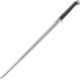 United Cutlery Honshu Double Edge Sword, 41in Overall, 30.5in Satin 1065 Carbon Steel Blade, Black Tpr Handle, Steel Guard, Black Wood Scabbard, Black, UC3245