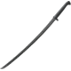 United Cutlery Honshu Practice Kaa, 41in Overall, 30.5in Blade, Black Polypropylene Construction, Black, UC3259
