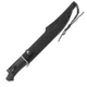 United Cutlery Honshu Spar Sword, 23in Overall, 16.5in Satin 7Cr17Mov SS Blade, Black Tpr Handle, SS Guard, Black Leather Sheath, Black, UC3345