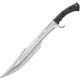 United Cutlery Honshu Spar Sword, 23in Overall, 16.5in Satin 7Cr17Mov SS Blade, Black Tpr Handle, SS Guard, Black Leather Sheath, Black, UC3345