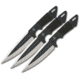 United Cutlery Kit Rae BlackJet Triple Thrower Set w/Sheath KR0033B