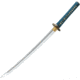 United Cutlery Shikoto Teal Wakizashi, 30.75in Overall, 19.38in T10 High-Speed Tool Steel Blade, Wooden Storage Box, Black Wood Scabbard, UC3238