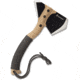 United Cutlery USMC Field Axe, 6.5 black finish stainless axe head with 3.5 cut, Tan ABS handle, UC3365