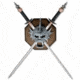 United Cutlery Warrior Head Display Plaque w/ Dual Swords, XL0927BKNM
