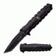 US Army Folding Blade, 4in, Stainless Steel Blade, Black Stainless Steel Handle A-A1026BK