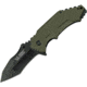 US Army Linerlock A/O Green Folding Knife,3.5in,Tanto,Olive Green,G10 Handle, A-A1014GN