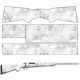 US Night Vision KRYPTEK Camo Pre-Cut Universal Rifle Skin Vinyl Wrap, 20x30in, Kryptek Yeti 036532