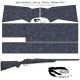 US Night Vision Tiger Stripe Camo Pre-Cut Universal Rifle Skin Vinyl Wrap, 20x30in, Digital Navy 056635