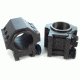 US Tactical Systems Steel Double Width .50 BMG and Large Caliber Scope Rings with 1 in Inserts, Matte Black 660-DDA