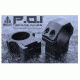 UTG PRO 30mm/2PCs Low Profile P.O.I Picatinny Rings, Black, RWU013010