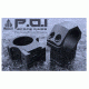UTG PRO 34mm/2PCs High Profile P.O.I Picatinny Rings, Black, RWU013420