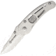 Utica Body Lock Folding Knife,2.75in,Clip Point, Stainless Handle UTKM50CP