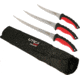 Utica Lake Slayer Combo Knife, Black and red rubberized nylon handle, 91-7085CP