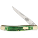 Utica Single Blade Green Bone Folding Knife,2.5in,Green,Jigged Bone Handle UTK1112779GB