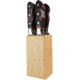 Utica Steak Knife Set, 4 partially serrated high carbon stainless blade, Red synthetic handle, 75-940528B6