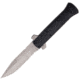 UZI Collapsible Fixed Blade Knife, 4in, Partially Serrated, Black, Composition Handle ZF0026B